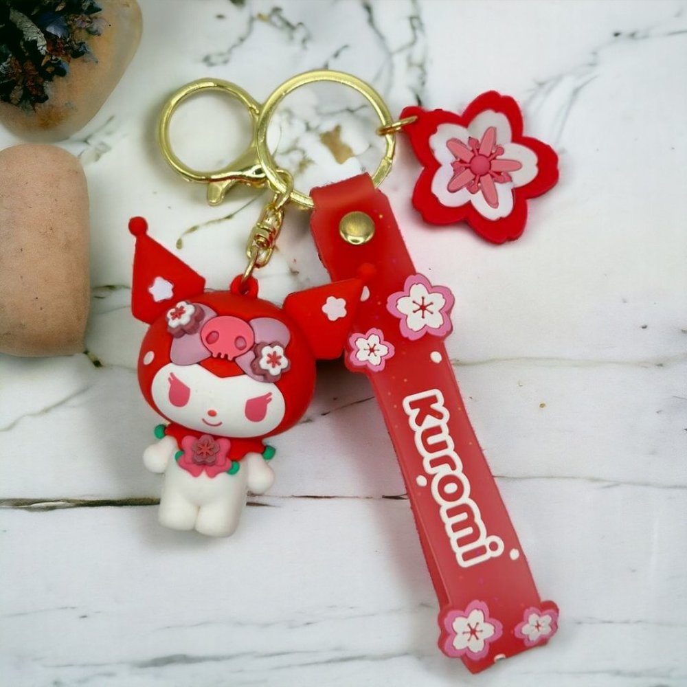 New Keychain Kuromi Anime Sanrio Hello Kitty Accessories Gift for Kids Women